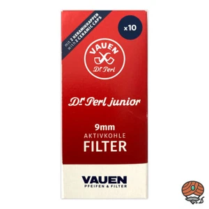 VAUEN Dr. Perl Junior Aktivkohle Pfeifenfilter / Filter 9mm 10 Stück