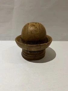 5 PIECE PUZZLE SHORT BRIM STYLE MILLINERY WOOD HAT BLOCK MOLD FORM  RARE ANTIQUE - Picture 1 of 7