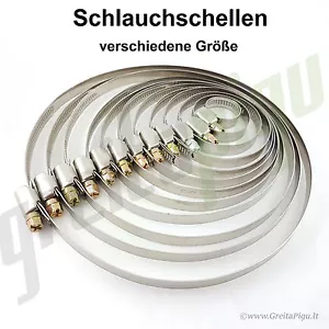 Fascette stringitubo in acciaio inox fascette stringitubo W2 multi misura DIN 3017 esagonali 7 mm - Foto 1 di 16