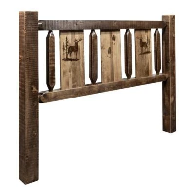 Montana Woodworks Homestead Solid Wood California King Headboard in Brown - Image 1 of 3