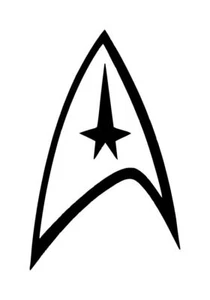 Star Trek Starfleet Insignia Decal #1 2.5"x4" Choose Color - Picture 1 of 2