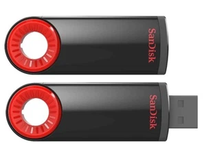 SanDisk Cruzer Dial USB Flash Drive 32GB Black / Green - Afbeelding 1 van 25