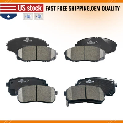 Front Rear Ceramic Disc Brake Pads For 2015 2016 2017 - 2021 Kia Sedona - Image 1 of 4