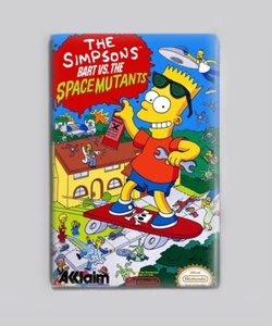 THE SIMPSONS / BART VS THE SPACE MUTANTS 2"x3" FRIDGE MAGNET (nintendo nes game - Picture 1 of 3