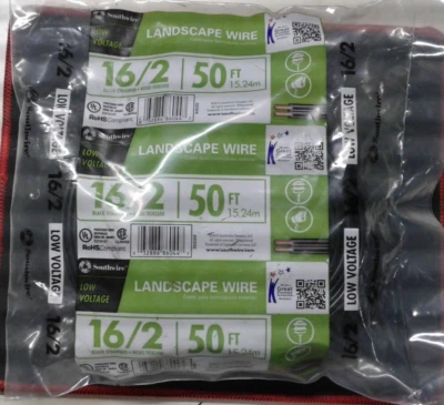 Провод ландшафтного освещения электрический Southwire 50 футов 16/2 низковольтный многожильный UL - Изображение 1 из 4