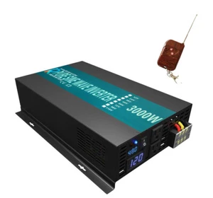 Power Inverter 3000W Pure Sine Wave 48VAC 120VAC Truck RV Camp Remote Control - Bild 1 von 12