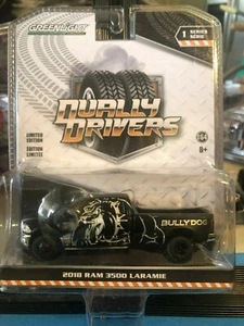 1/64 Greenlight Dually Driver 2018 Dodge Ram 3500 Laramie Bullydog Black - Bild 1 von 2