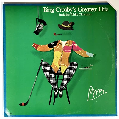 BING CROSBY лучшие хиты включает белый Рождество виниловая пластинка 1977 EX - Изображение 1 из 4
