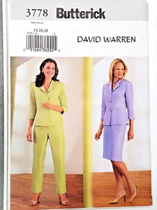 Butterick 3778 TOP SKIRT PANTS 14-18 bust 36-40  pattern  Uncut FF 2003 - Picture 1 of 9