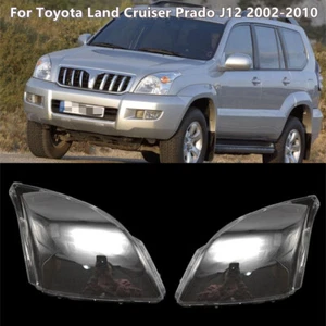 2x Front Headlight Lens Cover Shell For Toyota Land Cruiser Prado J12 2002-2010 - Picture 1 of 12