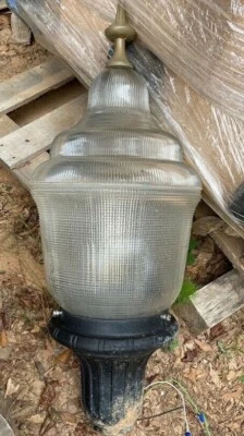 Luminaria vintage King luz de calle de vidrio, lámpara de poste, luz de calle, LED NYC Foto 1 de 4