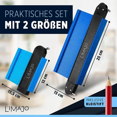 Konturenlehre Konturenschablone Profillehre 2er Set 12 cm 25 cm von SOTECH