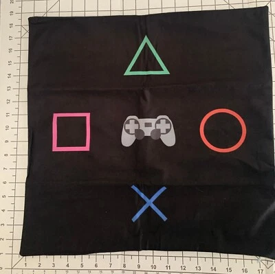 NUEVO 2 Fundas de Almohada para Juegos 18 X 18 Pulgadas Fundas de Cojín para Controlador de Juego Negras Foto 1 de 4