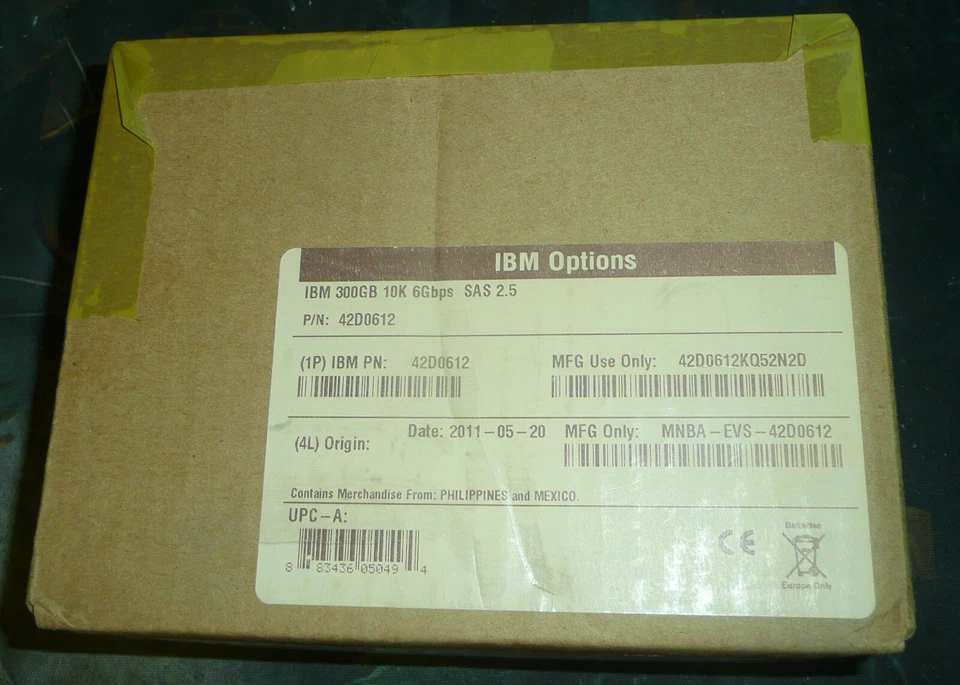 NEW IBM 300GB 10K 6Gbps SAS 2.5" HD Hard Drive 42D0612  - Image 1 of 1