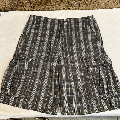 Pantalones Cortos Vans Hombres 32 Negro Gris Dorado Ventana Cuadros Chino Bermudas Pantalones Cortos Algodón Foto 1 de 4