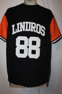 mens vintage eric lindros philadelphia flyers button up jersey shirt M pre-owned - Picture 1 of 3