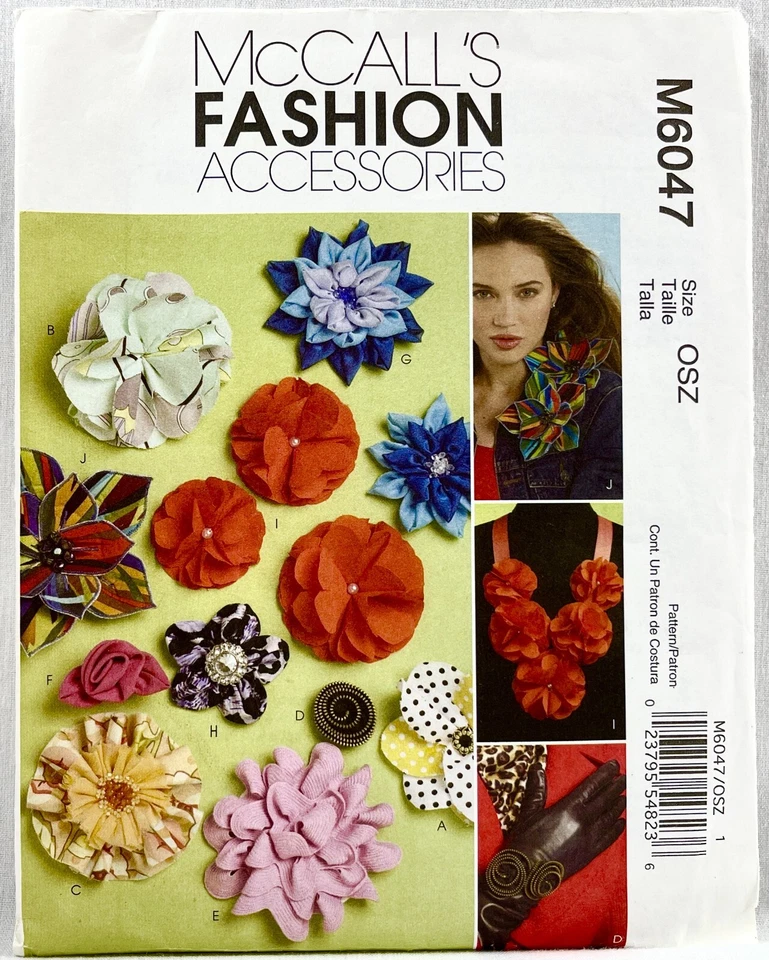 2010 McCalls Sewing Pattern M6047 Fabric Flowers 10 Designs 16007 - Image 1 of 4