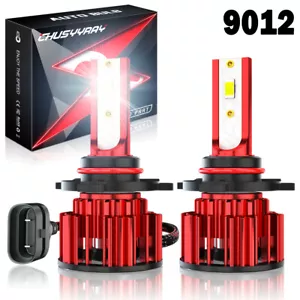 2-sides 9012 LED Headlight Bulb Kit High Low Beam 6000K Super Bright Power White - Picture 1 of 10