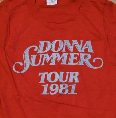 *1981 DONNA SUMMER* Camiseta Vintage Rara turnê concerto (S) Pequena Discoteca Anos 70 Anos 80 - Imagem 1 de 4