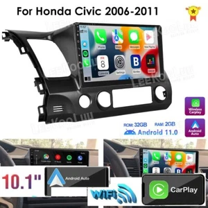 Apple CarPlay Android 13 Car Stereo Radio GPS WiFi For Honda Civic 2006-2011 A- - Picture 1 of 12
