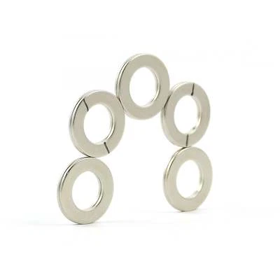 GUY'S MAGNETS N45 17mm outer dia x10mm inner dia x1mm strong Neodymium ring magnets SMALL PKS