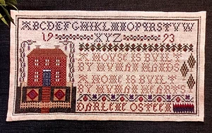Cross Stitch Pattern HOUSE SAMPLER Home is Built Alphabet Quilt Darlene O'Steen - Picture 1 of 7