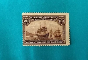 Antique Canada Stamp 1908 EDVII SG195, 20c dull brown, MNH, CV £160 ($200+) - Picture 1 of 2