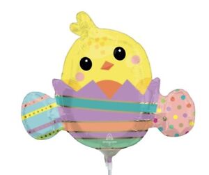 Anagram 45162 Mini Chicky In Striped Egg Easter Balloon NEW! FREE SHIPPING!