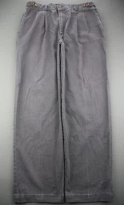 Pantalones Chinos Vintage Para Hombre Farah Frontal Plisado Grises Talla 34x29 (Msr 34x28) - Imagen 1 de 7