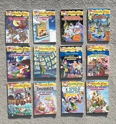 Lot of 12 Geronimo Stilton PB Youth Chapter Books by Thea Stilton Mixed Fantasy Foto 1 de 4