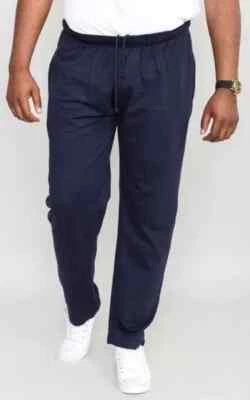D555 Big Mens Jogging Bottoms Fleece Elasticated Waist Navy 1XL-8XL (KS1420N) - Image 1 of 4