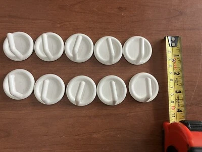 10 Adhesive Sticky Hooks Heavy Duty Wall Seamless Hook Hangers Interdesign Craft - Image 1 of 3