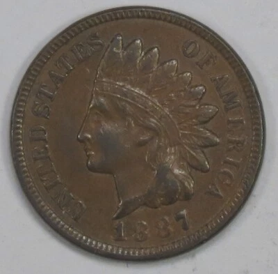 1887 Indian Cent AU - Image 1 of 2