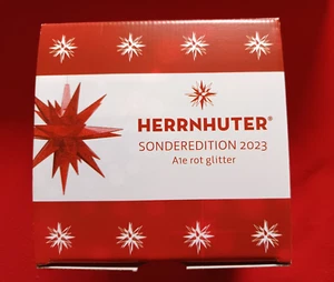 Herrenhuther Stern A1e Sonderedition 2023 rot glitter,LED in OVP, neu - Bild 1 von 2