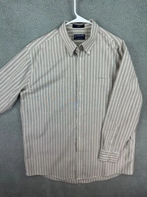 Camisa Stafford Oxford Para Hombre 17.5 34-35 Crema Sin Hierro Ajuste Regular Abotonada Para Hombre Foto 1 de 4