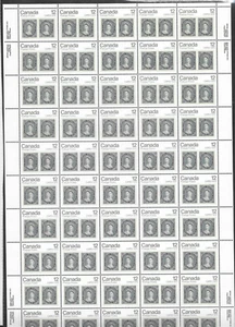 CANADA SC# 753 CAPEX '78 QUEEN VICTORIA, FULL PL. 1 SHEET, 12c x 50 + VARIETIES - Picture 1 of 3
