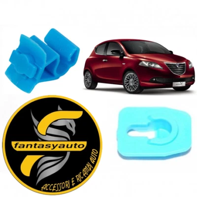 Lancia Ypsilon 312 5 Porte  Kit 2 Mollette Fissaggio Fermo Asta Cofano Anteriore - Immagine 1 di 4