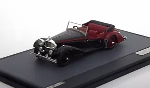 ALVIS 4.3 LITRE VANDEN PLAS TOURER BLACK DARD RED 1938 MATRIX MX10105-011 1:43 - Foto 1 di 2