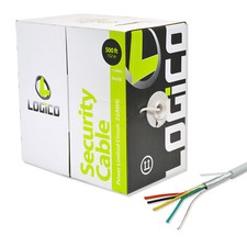 Security Wire Burglar Alarm 22/4 Cable 500Ft Stranded Shielded White 500'