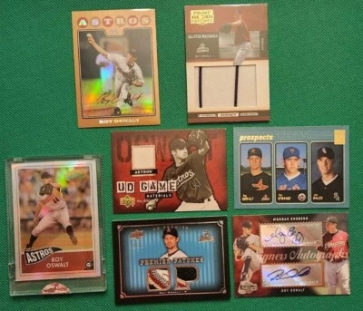 Tarjeta de béisbol Roy Oswalt auto novato reliquias lote Houston Astros Topps sin circular Foto 1 de 4