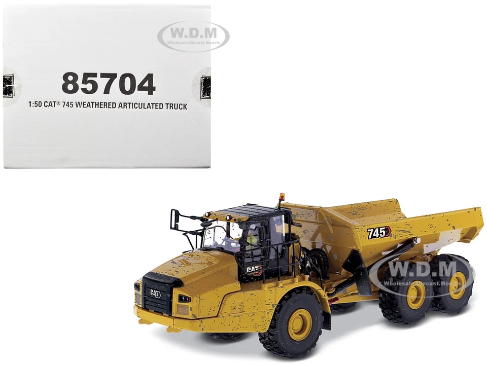 Cat Caterpillar 745 Articulated Truck Weathered 1/50 By Diecast Masters 85704