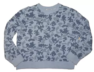 Women's ORVIS Blue Camouflage 100% Cotton Relaxed Pullover Sweatshirt LARGE - Picture 1 of 11