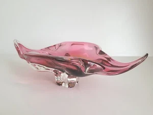  Vintage Czech Chribska Art Glass Bowl MCM - Picture 1 of 16