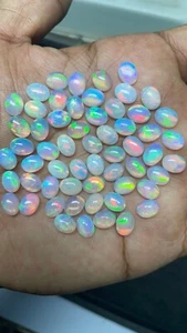 Fantastic Natural Ethiopian Opal Cabochon- 6x8MM Oval 10 Pcs Ethiopian Opal Lot - Picture 1 of 7