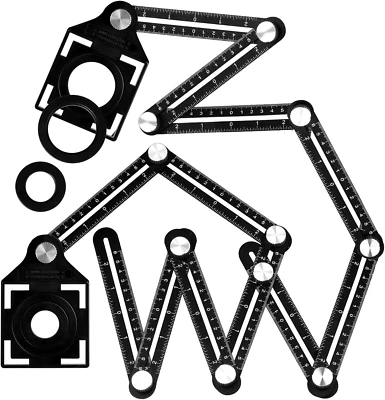 Winkelschablone,Fliesen Werkzeug Template Tool Multi Winkelmesser 12 Sides Alule - Bild 1 von 4