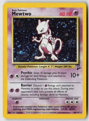 Mewtwo 010/130 - Base Set 2 Holo - PTCG - LP - Image 1 of 2