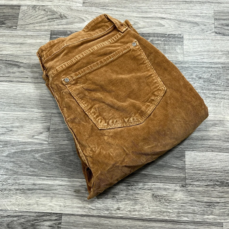 Pantalones de pana marrón tiro alto elásticos corte bota NYDJ para mujer talla 8 Foto 1 de 4