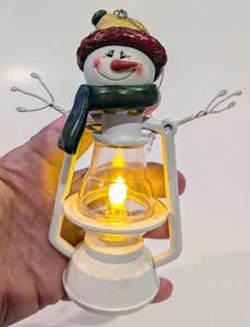Linterna Muñeco de Nieve 5" Adorno de Navidad Batería Incluida Probada y Funciona - Imagen 1 de 7