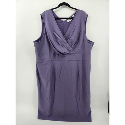 Vestido de carreira feminino Avenue roxo sem mangas tamanho 26 plus size novo com etiquetas - Imagem 1 de 4