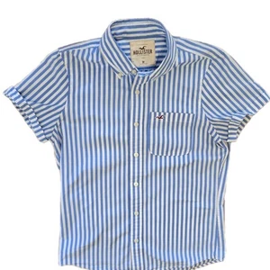 Hollister Button-Up Shirt Men's Size Medium Blue Button Up Pacific Merchants - Picture 1 of 3